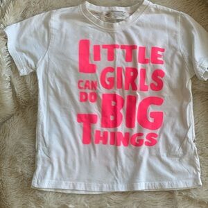 Vibrant Pink and White Kids Tee